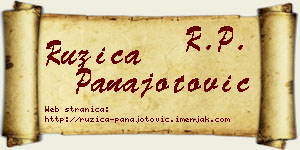 Ružica Panajotović vizit kartica